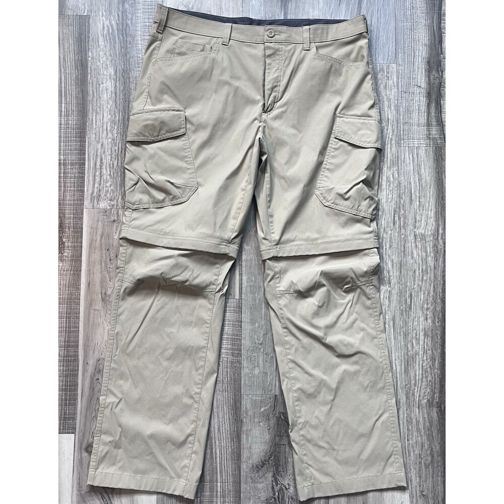 Eddie Bauer Convertible Cargo Tech Pants Men 38x32 Zip Off Hiking Trail Outdoor